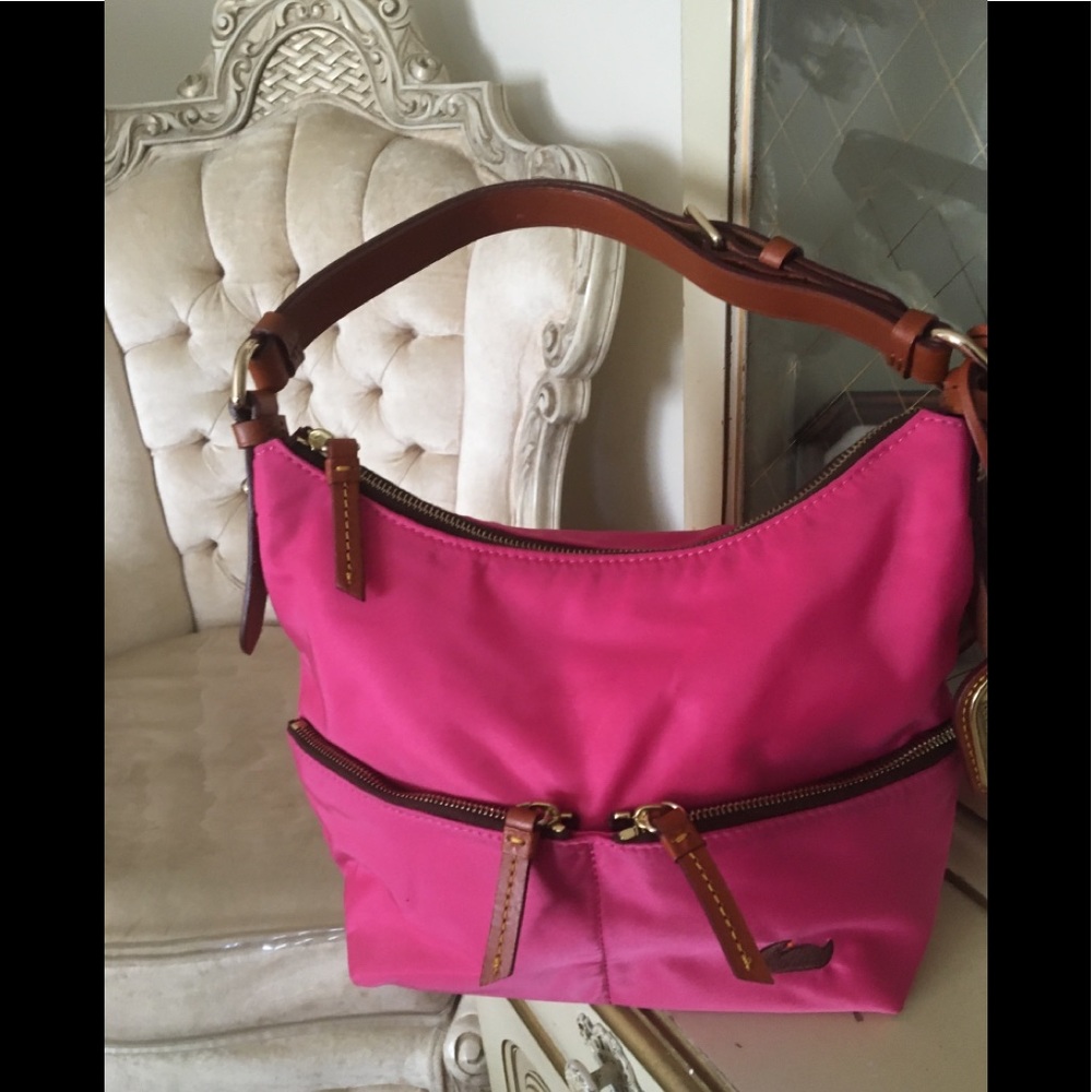 Dooney and Bourne Cute small pink nylon handbag NEVER USED